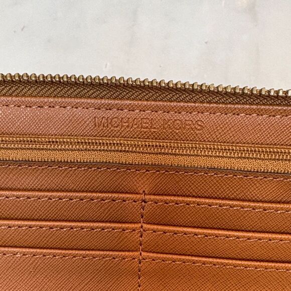 Michael Kors Nylon Leather Full Zip Continental Wallet - Picture 12 of 15